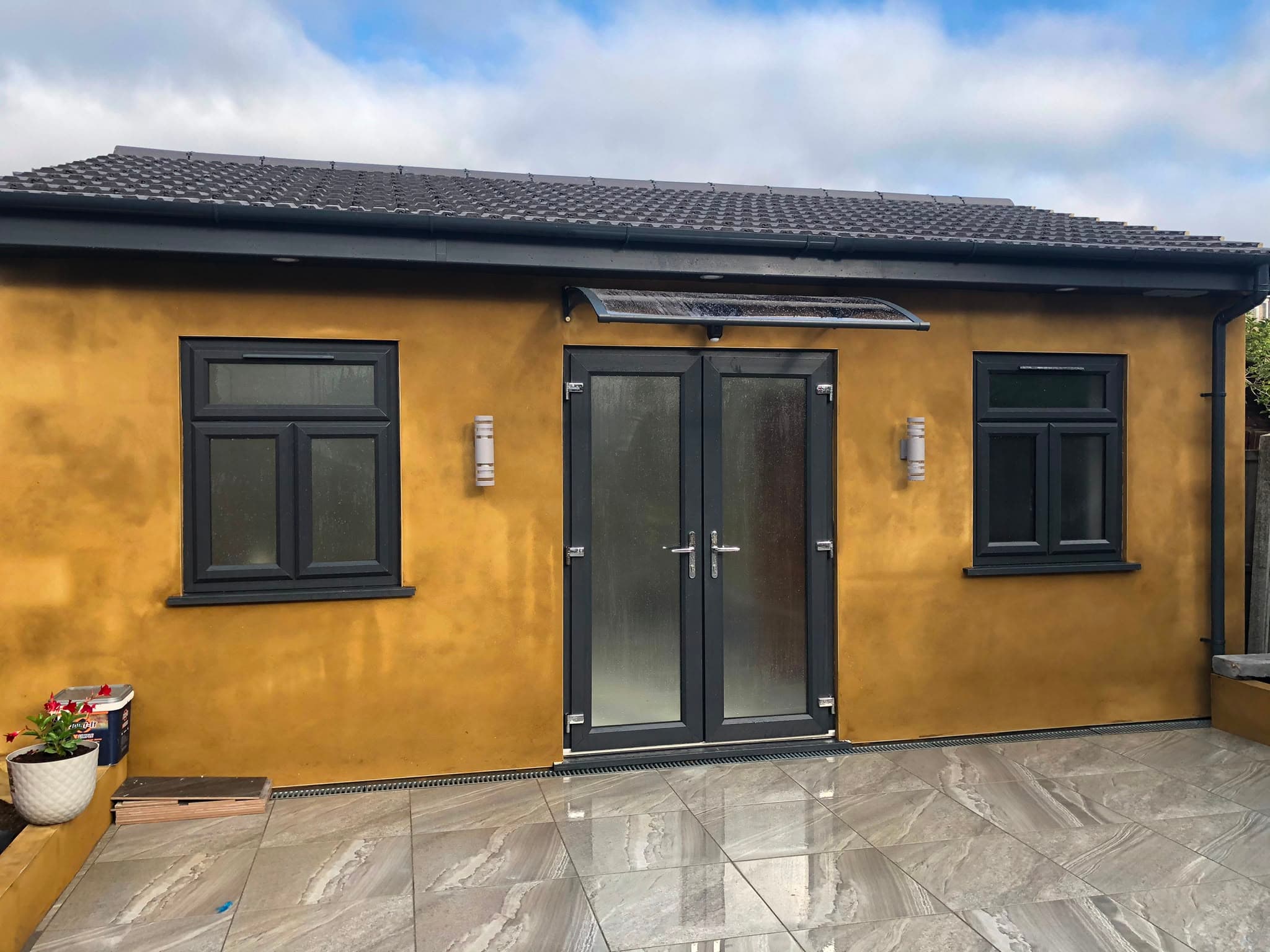 Rooftop Door Rain Protection Install